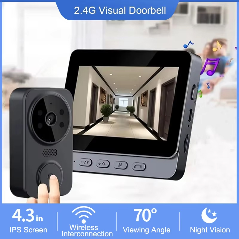 4.3 Inch WiFi Wireless Video D - Smart Doorbell Wired 리뷰 및 가격