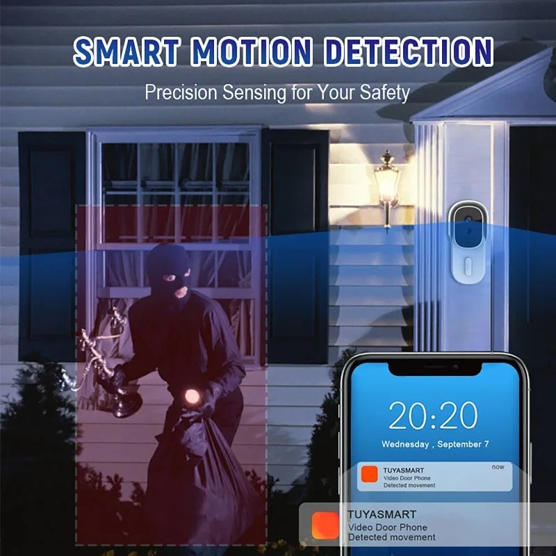 Wide View Tuya Smart Life APP  - Smart Doorbell Wired 리뷰 및 가격
