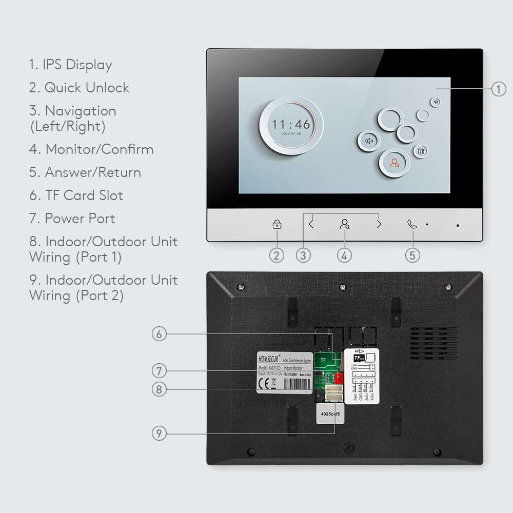 Tuya Smart WIFI Indoor Monitor - Smart Doorbell Wired 리뷰 및 가격