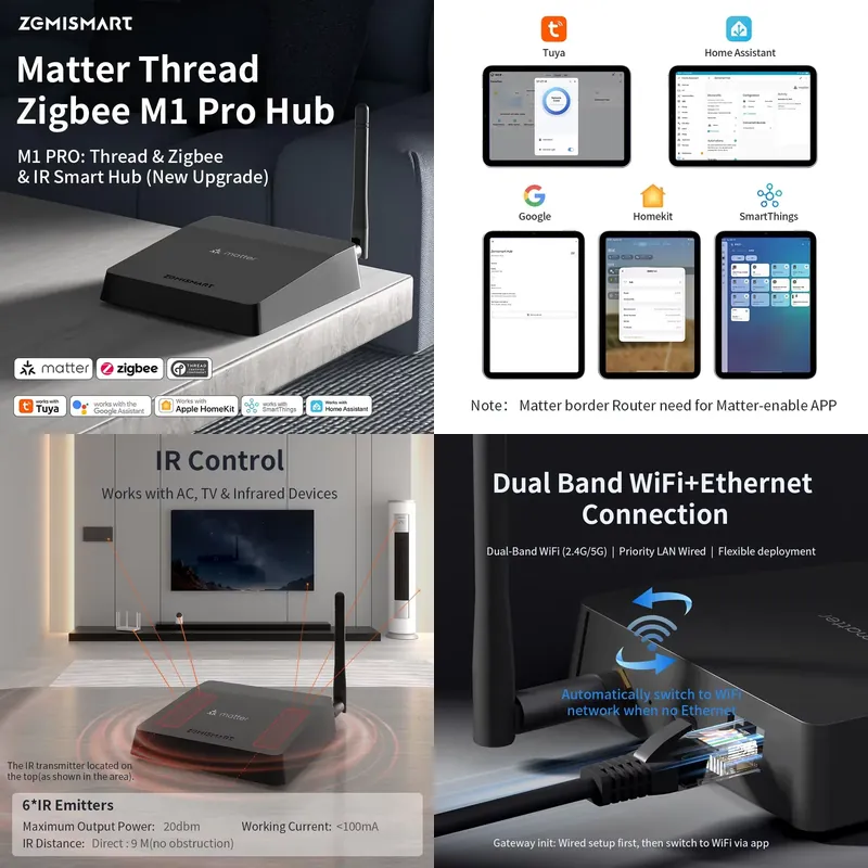 Zemismart Matter Thread Hub Zi - Matter Hub Thread 리뷰 및 가격
