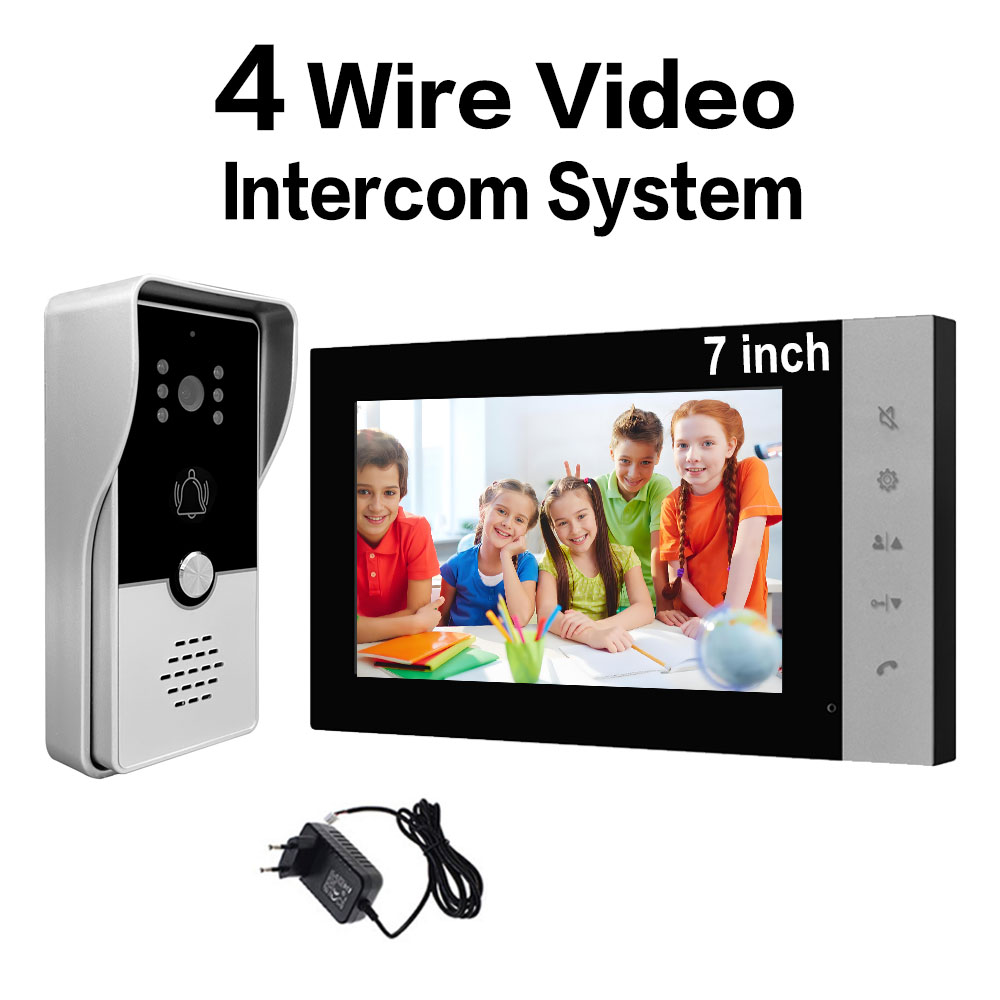 4 Wire 7 Inches Wired Video Do - Smart Doorbell Wired 리뷰 및 가격