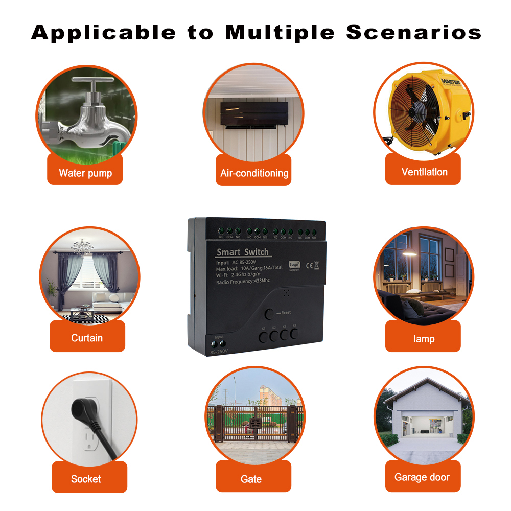 Tuya 4CH WiFi Smart Switch Rel - Home Automation System Diy 리뷰 및 가격