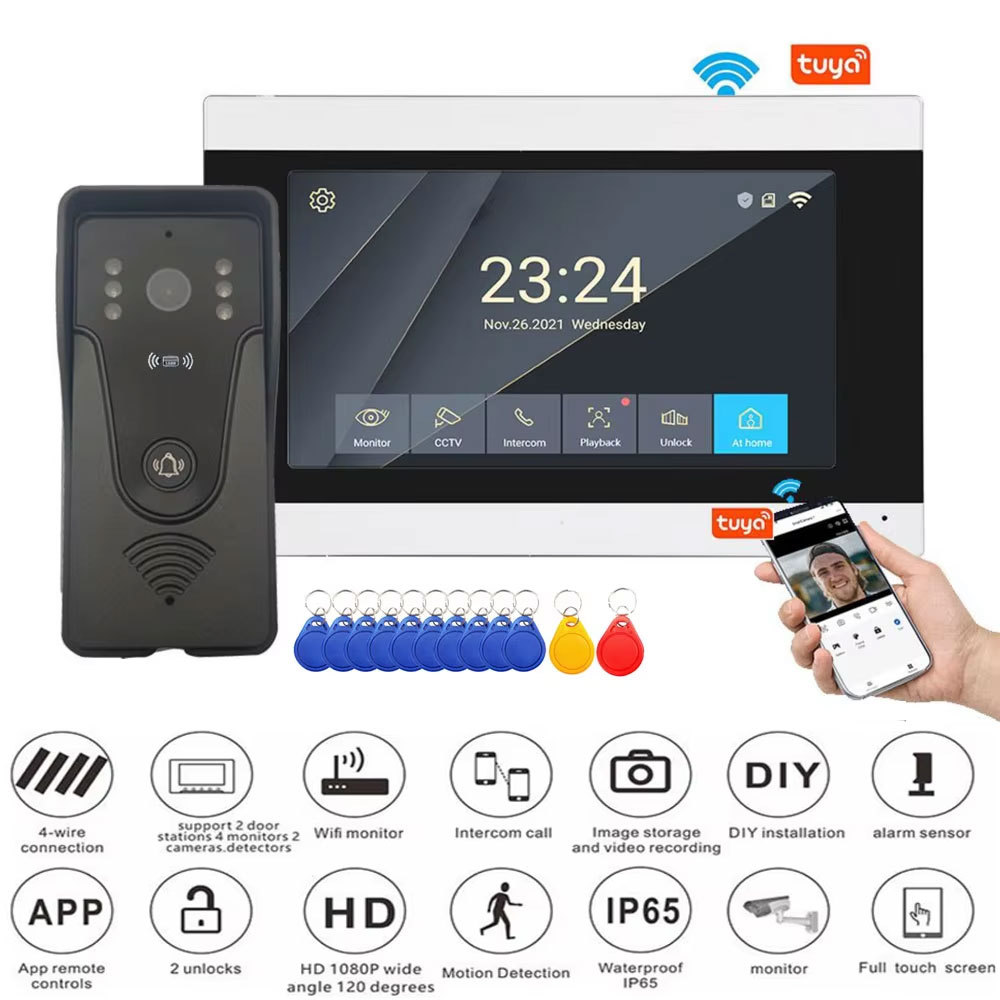 Tuya 1080P 7 Inch Color Touch  - Smart Doorbell Wired 리뷰 및 가격