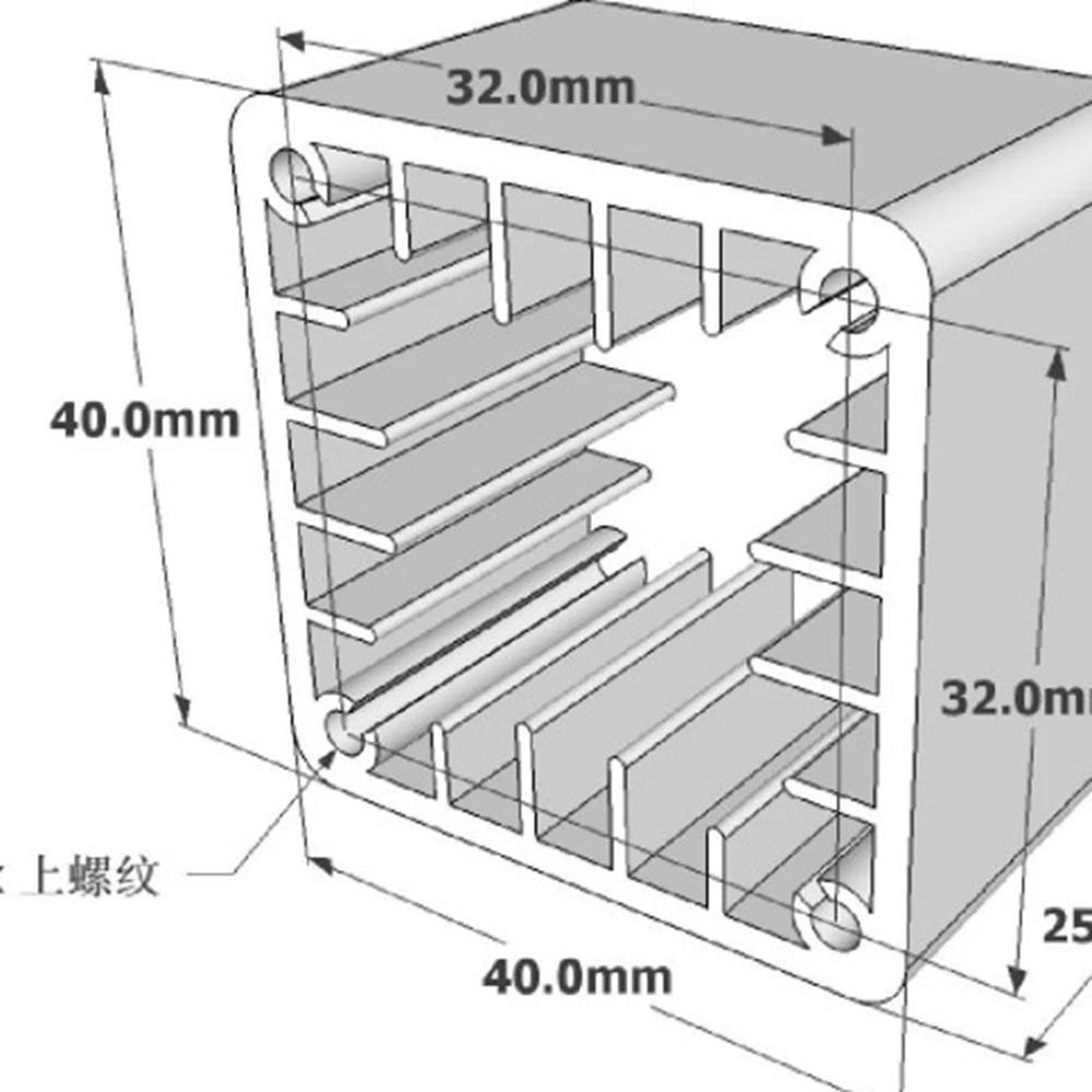 1pcs 40x40mm Aluminum square H - Home Automation System Diy 리뷰 및 가격