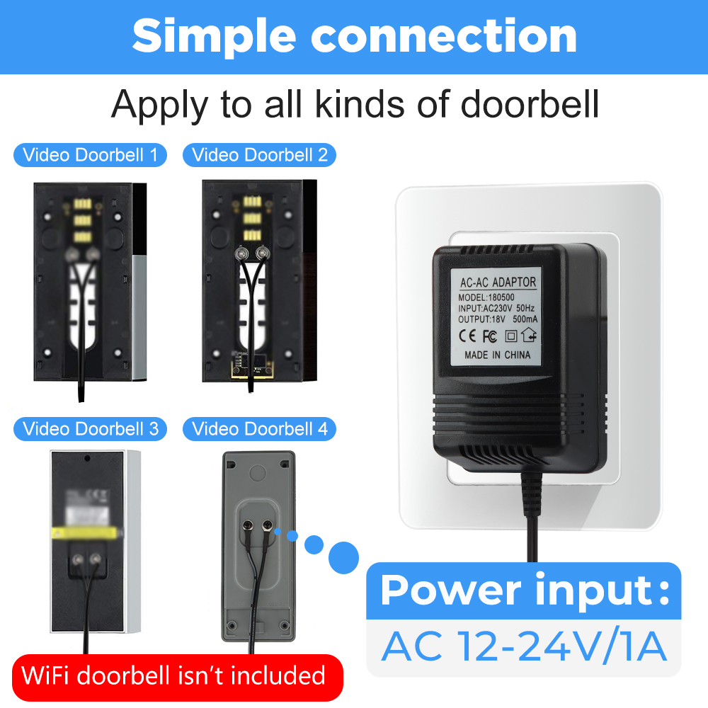 18V AC Transformer Charger for - Smart Doorbell Wired 리뷰 및 가격
